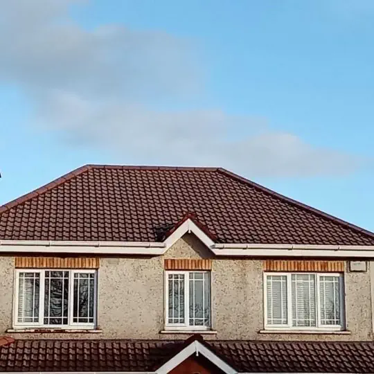 Soft wash steam cleaning a roof in County Wexford