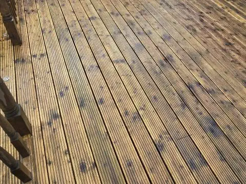 Wooden deck professionally cleaned in Clonmel, South Tipperary